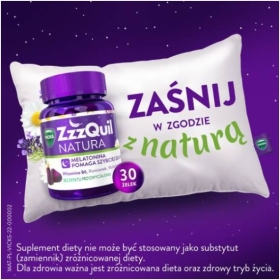 Zzzquil Natura Żelki z Melatoniną 30 sztuk