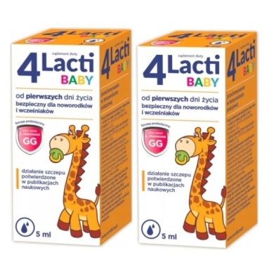 4 LACTI BABY krople 5 ml Wielopak x2