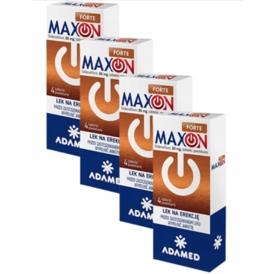 4 x Maxon Forte (Sildenafil 50 mg) 4 tabletki