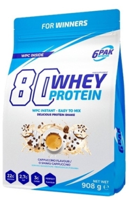 6PAK 80 WHEY PROTEIN Cappuccino 908 g