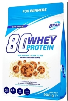 6PAK 80 WHEY PROTEIN Cookies 908 g