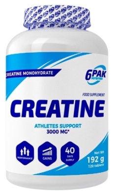 6PAK Creatine Monohydrat Kreatyny 120 tabletek