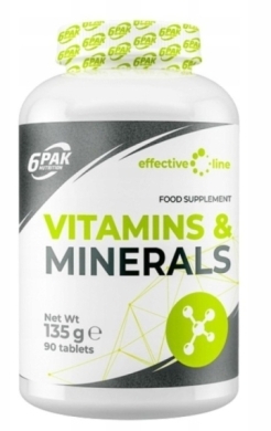 6PAK EL Vitamins & Minerals 90 tabletek