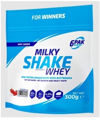 6PAK MILKY SHAKE WHEY Strawberry 300 g