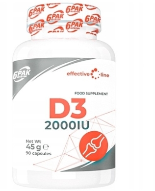6PAK Witamina D3 2000 90 kapsułek