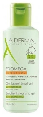 A-DERMA EXOMEGA Control Żel emolient do mycia 2w1 200 ml
