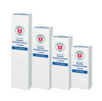 ABC Opaska elastyczna tkana z zapinką 5 m x 8 cm 1 sztuka