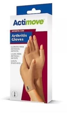 ACTIMOVE Rękawiczki dla osób z zapaleniem stawów rozmiar M beż 1 para