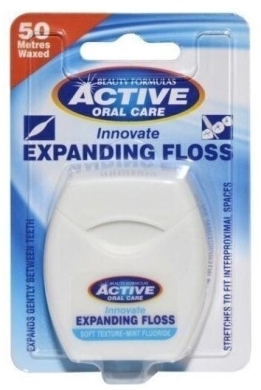 ACTIVE Expanding Floss Nić dentystyczna pęczniejąca miętowa z fluorem 50 m