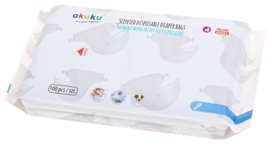 AKUKU Pachnące woreczki na zużyte pieluszki 100 sztuk