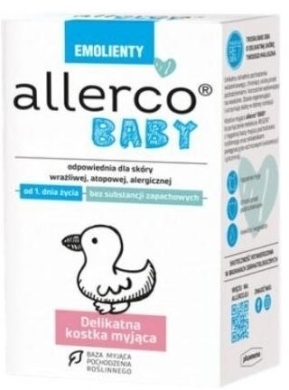 ALLERCO BABY EMOLIENTY Delikatna Kostka myjąca 100 g