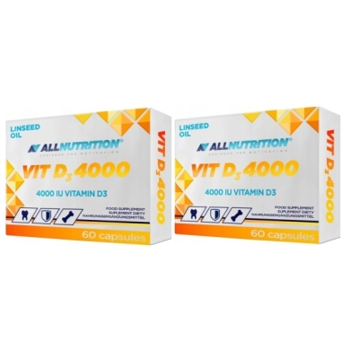 ALLNUTRITION VIT D3 4000 60 kapsułek Wielopak x2