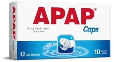 APAP Caps (Paracetamol 500 mg) 10 kapsułek