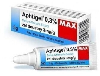 APHTIGEL MAX 0,3 Żel do pielegnacji jamy ustnej 5 g