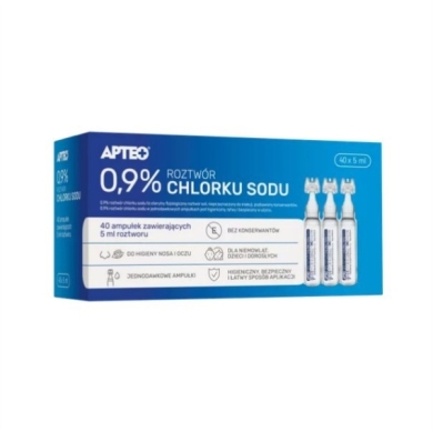 APTEO 0,9% roztwór chlorku sodu 40 ampułek x 5 ml