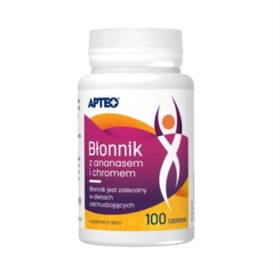APTEO Błonnik z ananasem i chromem 100 tabletek