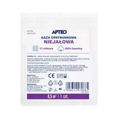 APTEO CARE Gaza opatrukowa niejałowa 1/2m2
