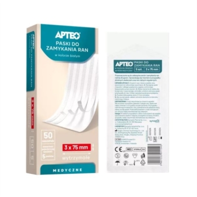APTEO CARE Paski do zamykania ran 3 mm x 75 mm 5 sztuk