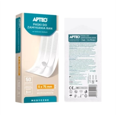 APTEO CARE Paski do zamykania ran 6 mm x 75 mm 3 sztuki