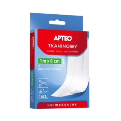 APTEO CARE Plaster tkaninowy z opatrunkiem 1m x 6cm