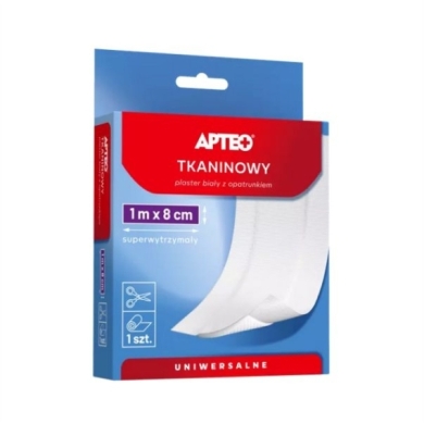 APTEO CARE Plaster tkaninowy z opatrunkiem 1m x 8cm
