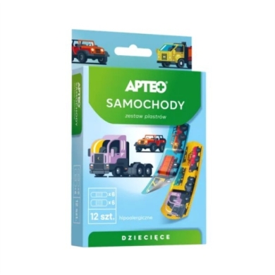 APTEO CARE Plastry dla dzieci samochody 12 sztuk