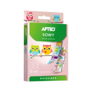 APTEO CARE Plastry dla dzieci sowy 12 sztuk