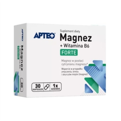 APTEO Magnez Forte + witamina B6 30 kapsułek