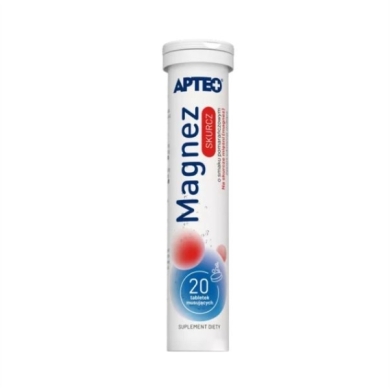 APTEO Magnez Skurcz 20 tabletek musujących o smaku pomarańczowym