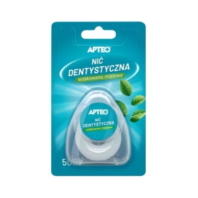 APTEO Nić dentystyczna woskowana miętowa 50 m