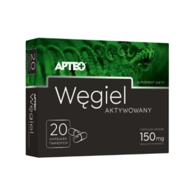 APTEO Węgiel aktywowany 20 kapsułek