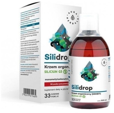 AURA Herbals Silidrop krzem organiczny MMST Silicium G5® płyn 500 ml