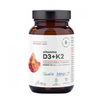 AURA Witamina D3 4000 IU + K2 90 kapsułek