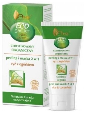 AVA ECO GARDEN Peeling-maska 2w1 ryż z ogórkiem 30 ml