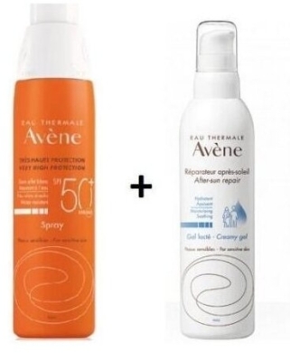 AVENE Spray SPF 50+200ml + Żel po opalaniu 200 ml
