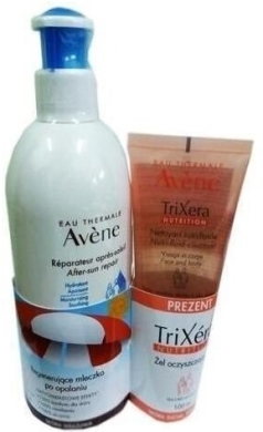AVENE Zestaw Regenerujące Mleczko 400 ml  + TRIXERA Żel 100 ml