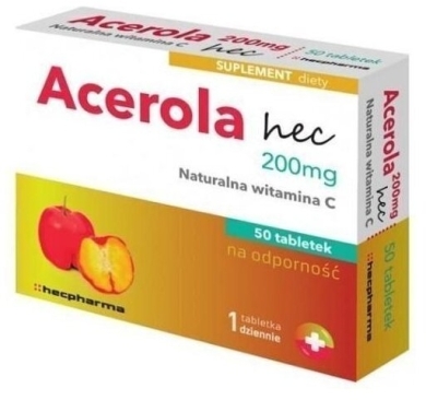 Acerola 200 mg hec 50 tabletek