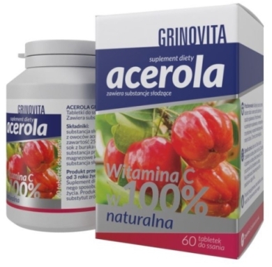 Acerola Grinovita 100 tabletek do ssania