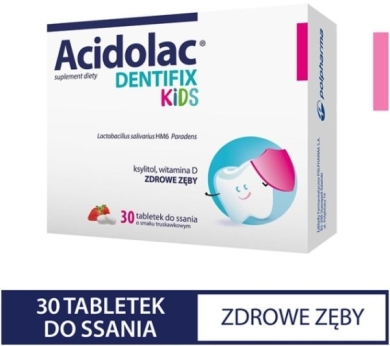 Acidolac Dentifix Kids 30 tabletek do ssania
