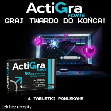 Actigra Forte 0,05g 4 tabletki powlekane
