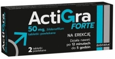 Actigra Forte tabl.powl. 0,05 g 2 tabl.
