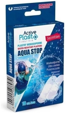 Active Plast Aqua Stop Plastry Wodoodporne 2 x 7 cm 10 sztuk