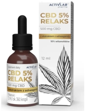 Activlab CBD 5% Relaks krople 12 ml
