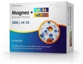 Activlab Pharma Magnez+ Wit B6 + Wit.D3 50 kapsułek