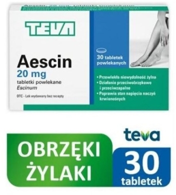 Aescin TEVA 30 tabletek