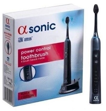 Alfa Sonic Szczoteczka soniczna do zębów czarna + 4 końcówki