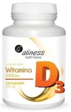 Aliness Witamina D3 2000 jm 120 kapsułek