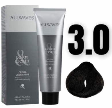AllWaves Farba do włosów 3.0 Ciemny Brąz 100 ml