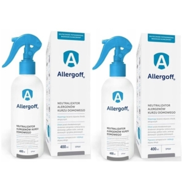 Allergoff Neutralizator Alergenów Kurzu Domowego spray 400 ml Wielopak x2
