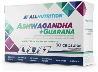 Allnutrition Ashwagandha+Guarana 30 kapsułek